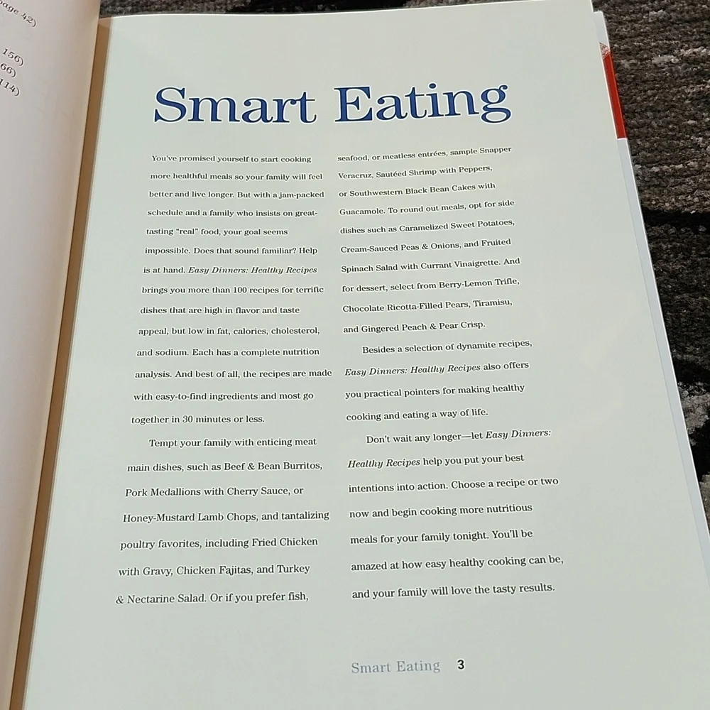 1ST EDITION BETTER HOMES & GARDENS EASY DINNER HEALTHY RECIPES 2009 HARDCOVER